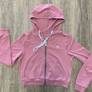 Til You Collapse Motivate Crop Zip Hoodie